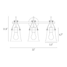 Auisre 1-Light Black and Gold Vanity Light