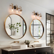 Auisre 3-Light Black and Brass Vanity Light