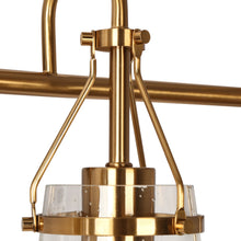 Auisre 4-Light Black and Brass Vanity Light