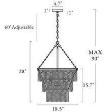 Demetrius 4-Light Small White Chandelier