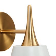 Idaikos 1-Light White and Brass Vanity Light