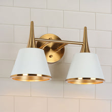 Idaikos 1-Light White and Brass Vanity Light