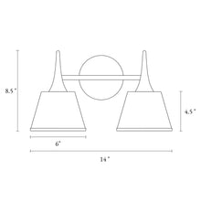 Idaikos 1-Light White and Brass Vanity Light