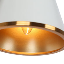 Idaikos 1-Light White and Brass Vanity Light