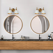 Idaikos 2-Light White and Brass Vanity Light