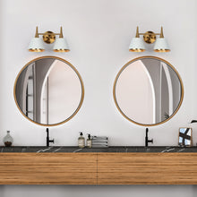 Idaikos 1-Light White and Brass Vanity Light