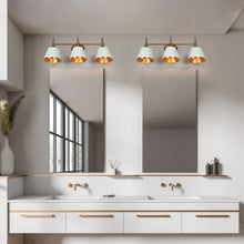 Idaikos 3-Light White and Brass Vanity Light