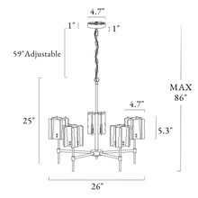 Echonalyri 5-Light Medium Black Chandelier