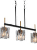 Echonalyri 3-Light 25-in Black&Brass Modern Linear Kitchen Island Light