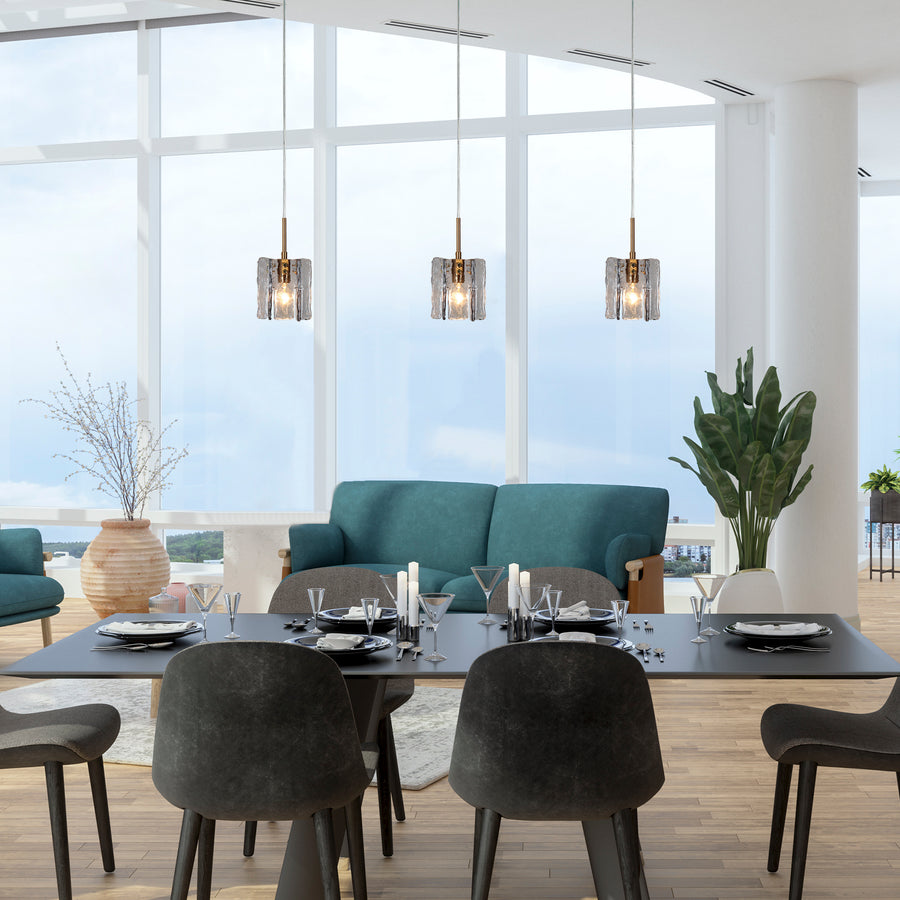 Echonalyri 1-Light Black Modern Square Pendant Fixture, LNC– LNC HOME