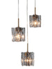 Echonalyri 3-Light 18-in Black&Brass Modern Cluster Kitchen Island Light