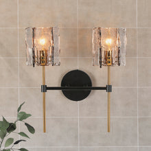 Echonalyri 2-Light Black and Brass Vanity Light