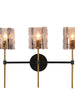 Echonalyri 3-Light Black and Brass Vanity Light