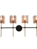 Echonalyri 4-Light Black and Brass Vanity Light