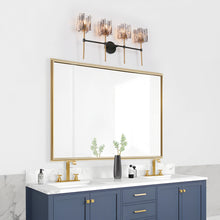 Echonalyri 4-Light Black and Brass Vanity Light