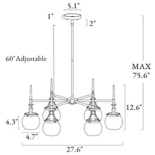 Capensis 6-Light Large Black Chandelier