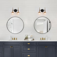 Capensis 2-Light Black and Brass Vanity Light