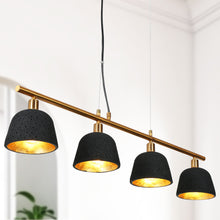 Contianssi 4-Light 37-in Black&Gold Modern Linear Kitchen Island Light