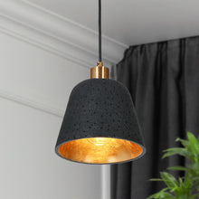 Contianssi 1-Light Mini Black and Gold Modern Pendant Light Fixtures