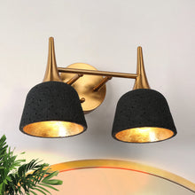 Contianssi 2-Light Black and Brass Vanity Light