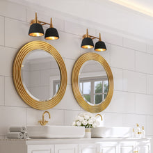 Contianssi 2-Light Black and Brass Vanity Light