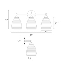 Hydretro 3-Light Brass Vanity Light