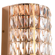 Brusmogan 1-Light Modern Gold Crystal LED Indoor Wall Sconces 