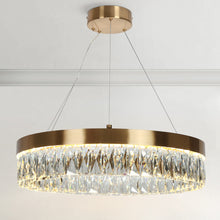 Celery 1-Light 21.5" Modern Gold Crystal LED Chandelier, Drum