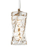 Pennieway 1-Light Mini Gold Crystal LED Modern Pendant Light Fixtures