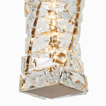 Pennieway 1-Light Mini Gold Crystal LED Modern Pendant Light Fixtures