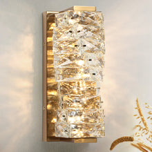 Pennieway 1-Light Gold Crystal LED Wall Sconce
