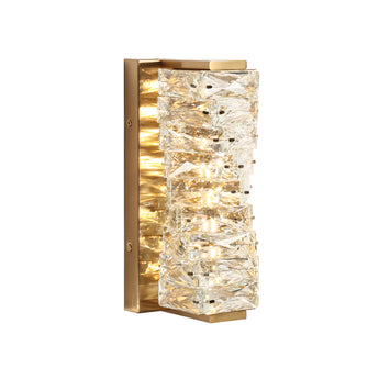 Pennieway 1-Light Gold Crystal LED Wall Sconce