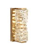 Pennieway 1-Light Modern Gold Crystal LED Indoor Wall Sconces 