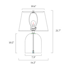 Flabellum 21.7"H 1-Light Glass Table Lamp
