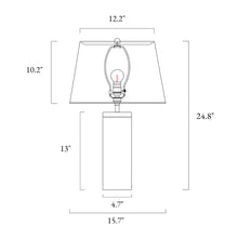 Flabellum 24.8"H 1-Light Black Table Lamp