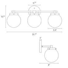 Ariene 3-Light Brass Vanity Light