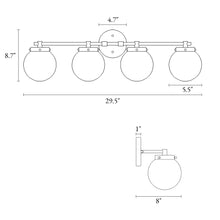 Ariene 4-Light Brass Vanity Light