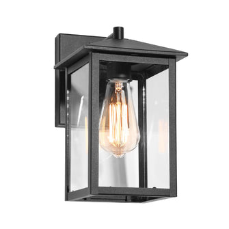 Andromacanican 11"H 1-Light Black Outdoor Wall Light