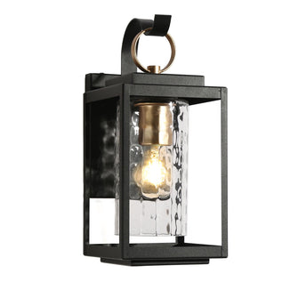 Anlophafos 13.2"H 1-Light Black Outdoor Wall Light