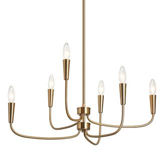 Astrideer 6-Light Large Brass Chandelier