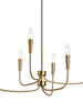 Astrideer 6-Light Large Brass Chandelier