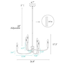 Astrideer 6-Light Large Brass Chandelier