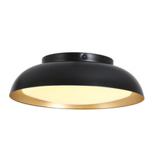 Luckummin 1-Light Small Black LED Flush-Mount Light