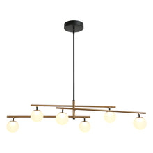 Luminasimin 6-Light 44" Black LED Chandelier