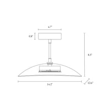 Elynamina 1-Light Small Black LED Semi-Flush-Mount Light