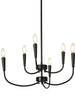 Trucatinon 6-Light Medium Black Chandelier