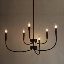 Trucatinon 6-Light Large Black Chandelier