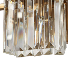 Labradorite 3-Light Brass Crystal Vanity Light