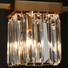 Labradorite 5-Light 40-in Brass  Modern Linear Crystal Kitchen Island Light with Textured Glass