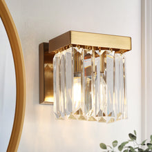 Labradorite 1-Light Gold Crystal Vanity Light